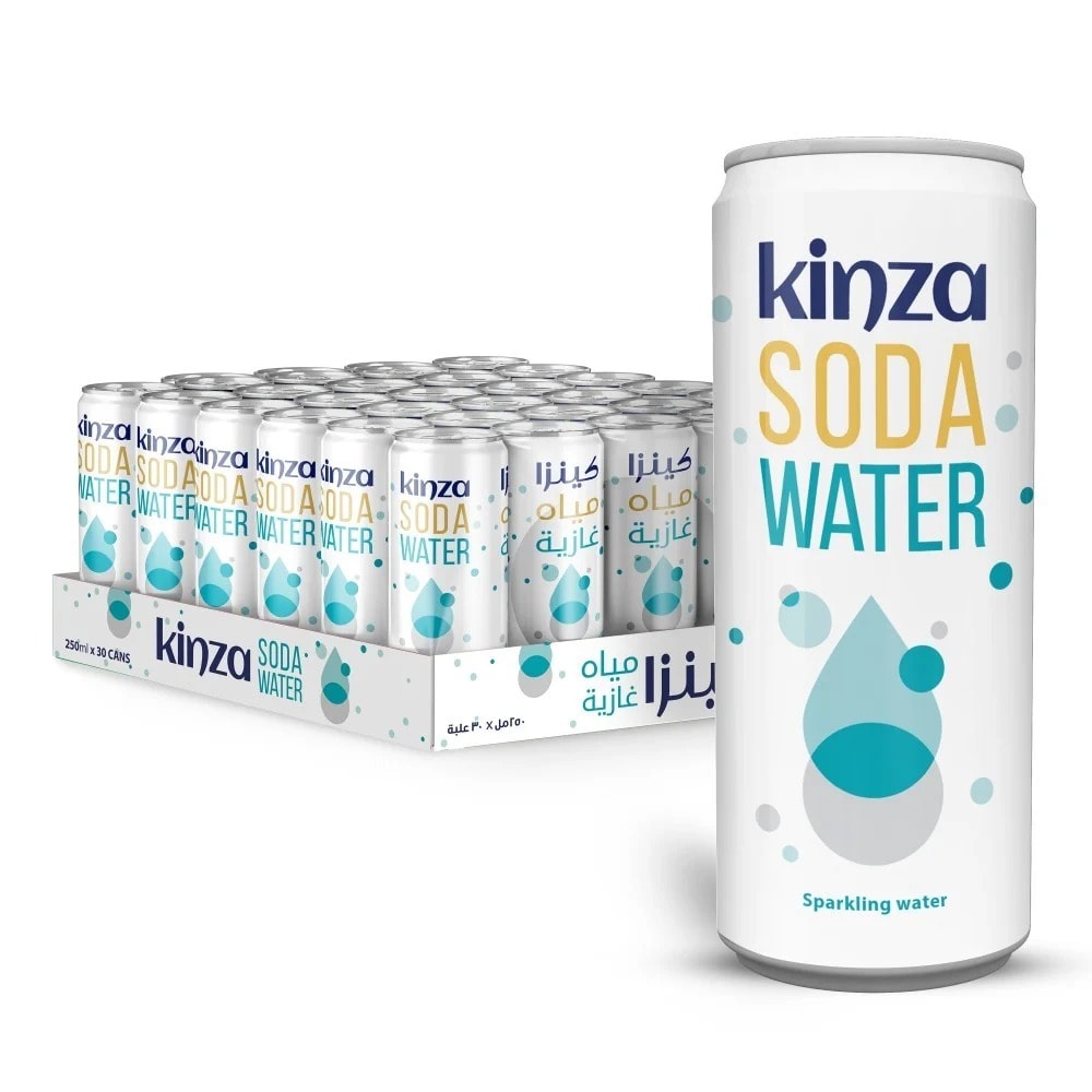 Kinza Soda Water 30x250ml+ Carton 200x20 FREE